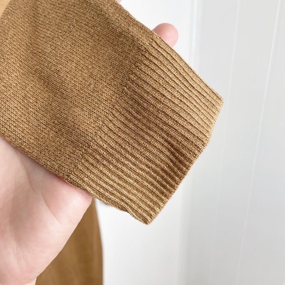 NEW Vero Moda Meghan Long Sleeve O-Neck Dress Size Small - Tan/Tobacco - Picture 3 of 9